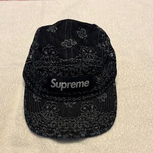Supreme Black and White Patterned Cap